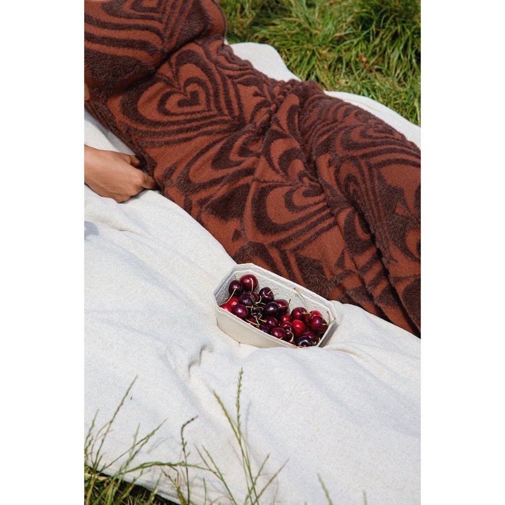 House of Sunny Shape Of My Heart Hockney Midi Dress in Chocolate, X-Small, NWT - Picture 7 of 11